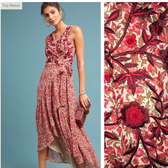 Anthropologie Dresses & Skirts - Anthropolgie (Ranna Gill) Beaded Wrap Dress